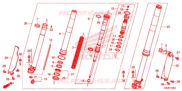 VOOR VORK Honda MOTO 250 CRF 2020  CRF250RL