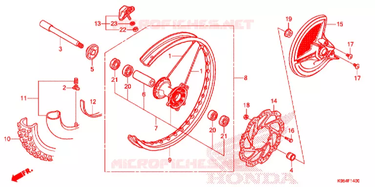 VOOR WIEL Honda MOTO 250 CRF 2020  CRF250RL