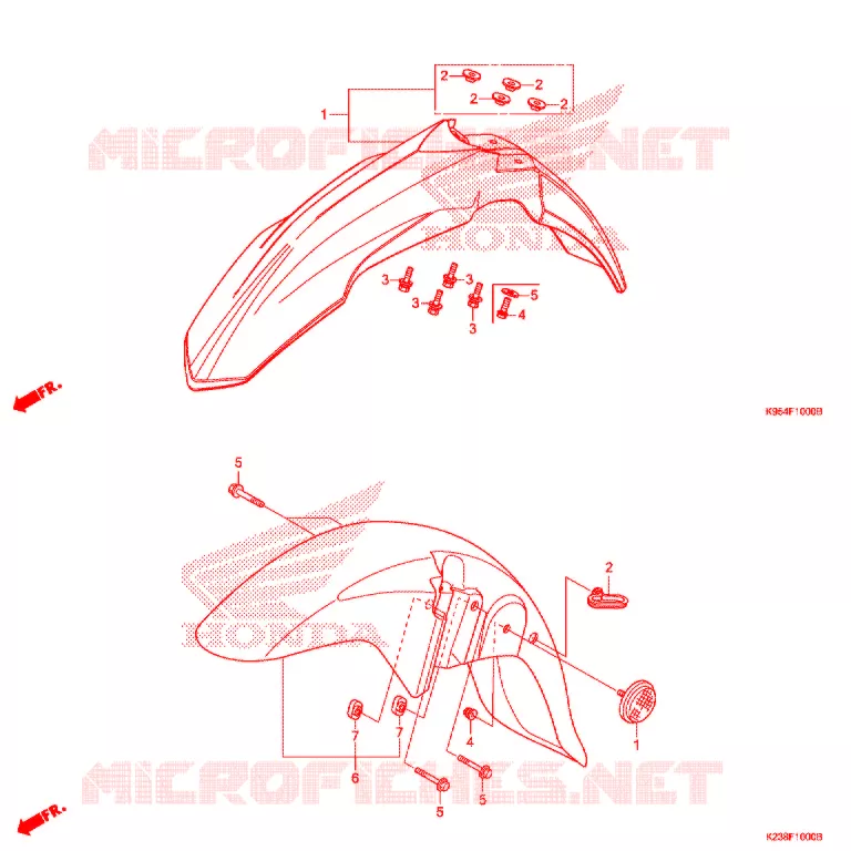 VOORSPATBORD Honda MOTO 250 CRF 2020  CRF250RL