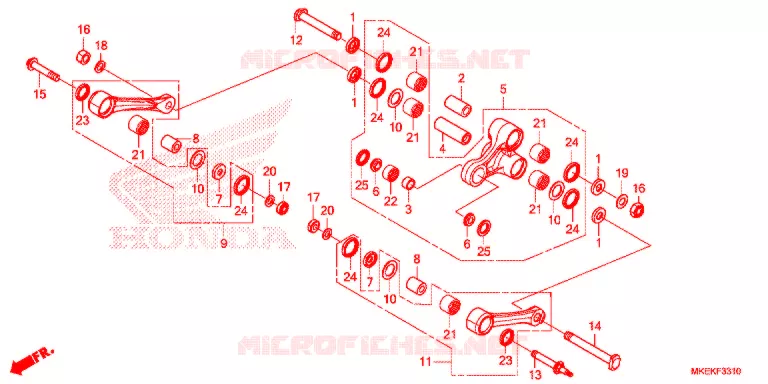 ACHTER KUSSEN ARM Honda MOTO 450 CRF 2020  CRF450RL