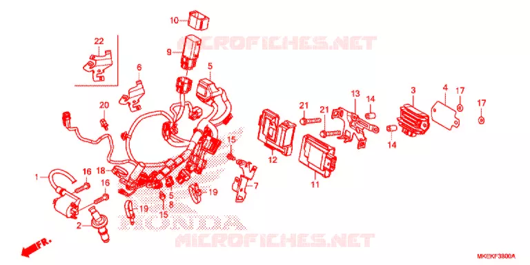 BEDRADINGSBUNDEL/ACCU Honda MOTO 450 CRF 2020  CRF450RL