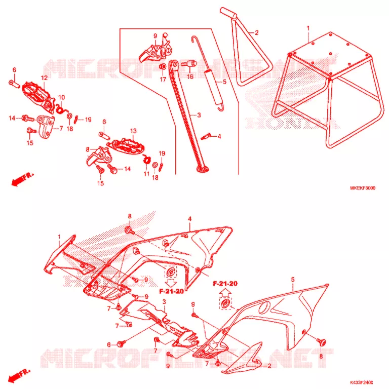 OPSTAP/STANDAARD Honda MOTO 450 CRF 2020  CRF450RL