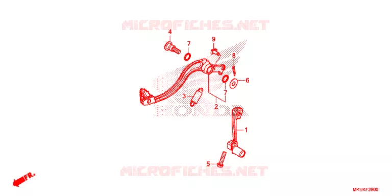 PEDAAL/OPSTAP Honda MOTO 450 CRF 2020  CRF450RL