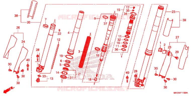 VOOR VORK Honda MOTO 450 CRF 2020  CRF450RL