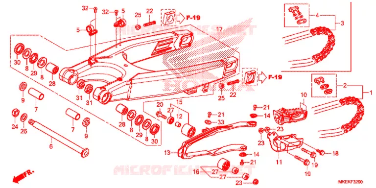 ZWAAI-ARM/KETTINGKAST Honda MOTO 450 CRF 2020  CRF450RL