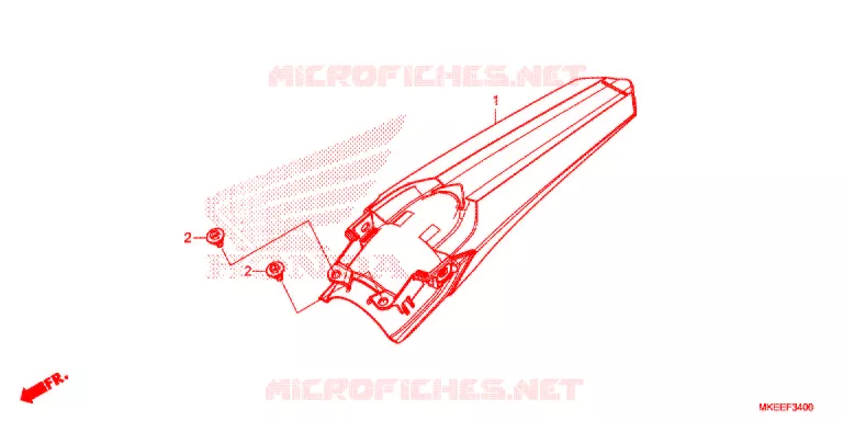 ACHTER STROOMLIJNKAP Honda MOTO 450 CRF 2020  CRF450RL