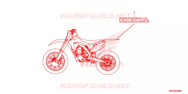 EMBLEEM/STREEP (CRF450R/RX) Honda MOTO 450 CRF 2020  CRF450RXL