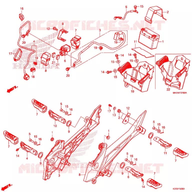 GEREEDSCHAP/ACCUVAK Honda MOTO 450 CRF 2020  CRF450RXL