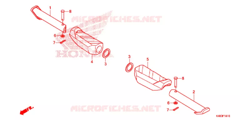 ACHTER KUSSEN/ OPSTAPPEDAAL Honda SCOOTER 110 SPACY 2020  SCR1105WHK