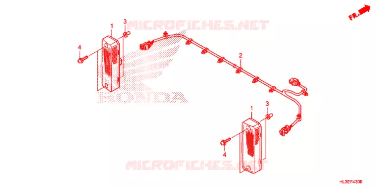 ACHTERLICHT/KENTEKEN LICHT Honda ATV 700 PIONEER 2020  SXS700M4L