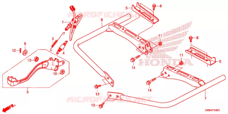 PEDAAL/OPSTAP Honda ATV 500 FOURTRAX 2019  TRX500FA7K
