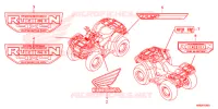 EMBLEEM/STREEP voor Honda FOURTRAX 500 FOREMAN RUBICON 4X4 AT DCT EPS DELUXE 2019