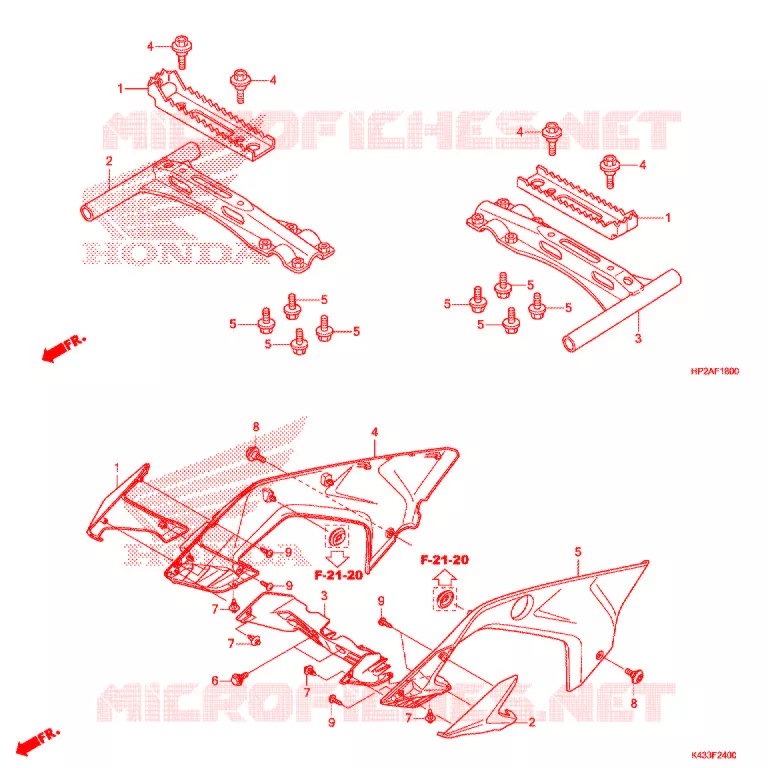PEDAAL/OPSTAP Honda ATV 90 FOURTRAX 2019  TRX90XK