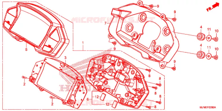 COMBINATIEMETER Honda MOTO 800 CROSSRUNNER 2019  VFR800XK