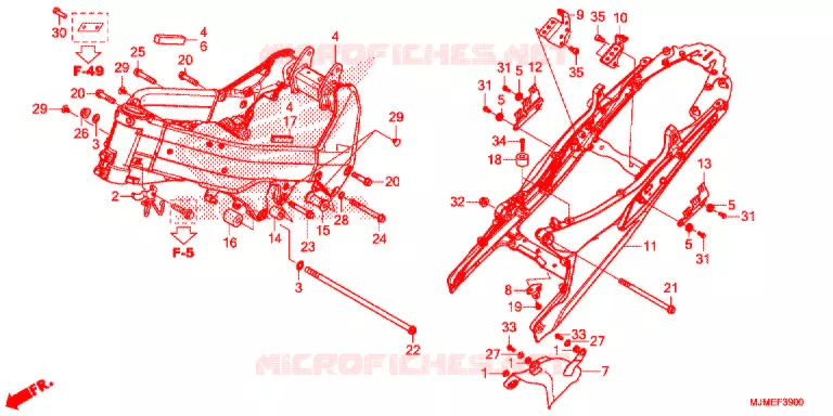FRAME CHASSIS Honda MOTO 800 CROSSRUNNER 2019  VFR800XK
