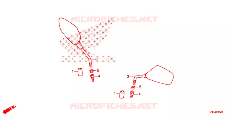 SPIEGEL Honda SCOOTER 150 PCX 2019  WW150AK_A
