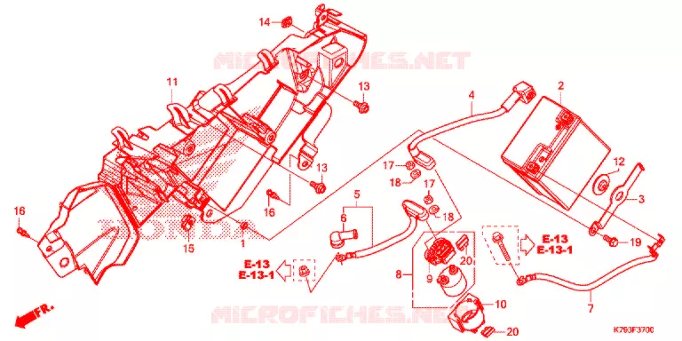 GEREEDSCHAP/ACCUVAK Honda MOTO 190 XR 2021  XR190LK