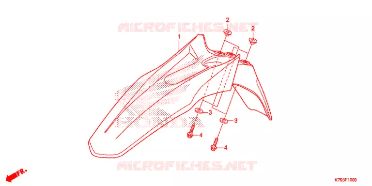 VOORSPATBORD Honda MOTO 190 XR 2020  XR190LK