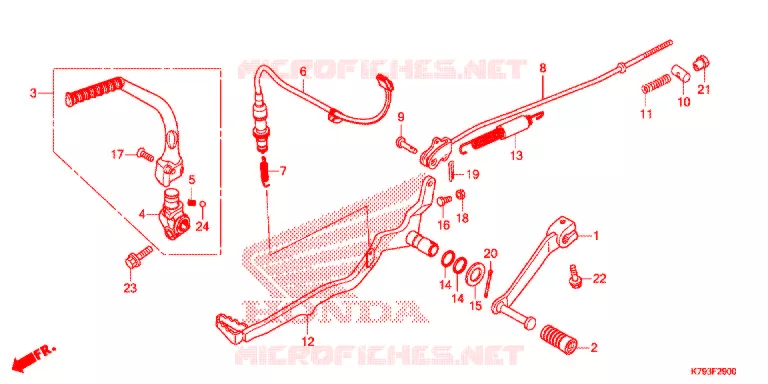 PEDAAL/OPSTAP Honda MOTO 190 XR 2020  XR190LK