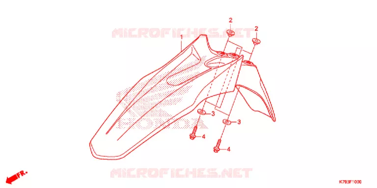VOORSPATBORD Honda MOTO 190 XR 2020  XR190LK