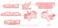 EMBLEEM/STREEP (2) voor Honda FOURTRAX 420 RANCHER 4X4 Electric Shift 2009