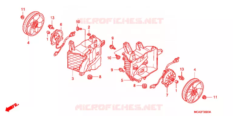 KOELVENTILATOR/RADIATEUR DEKSEL Honda MOTO 1800 GOLD-WING 2008  GL18008