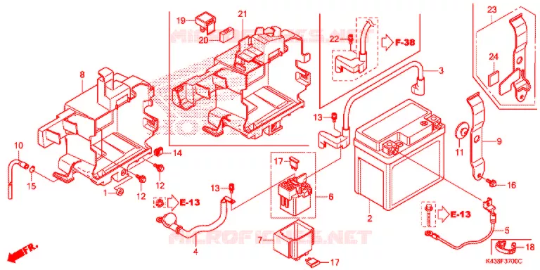 GEREEDSCHAP/ACCUVAK Honda MOTO 160 HORNET 2017  CBF160MG