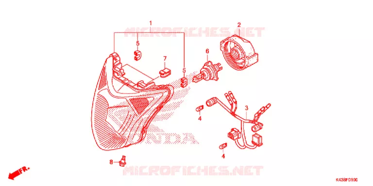 KOPLAMP Honda MOTO 160 HORNET 2017  CBF160MG