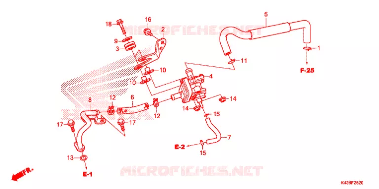 LUCHTZUIGKLEP Honda MOTO 160 HORNET 2017  CBF160MG