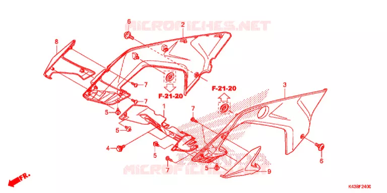 ZIJ-AFDEKKING Honda MOTO 160 HORNET 2016  CBF160MG