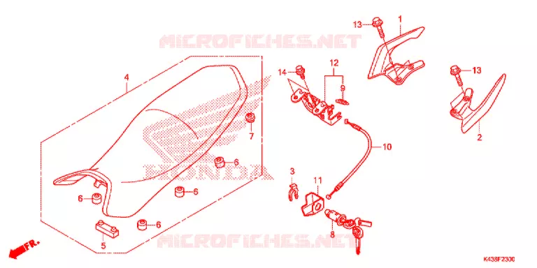 ZITTING/PASSAGIERGREEP Honda MOTO 160 HORNET 2017  CBF160MG