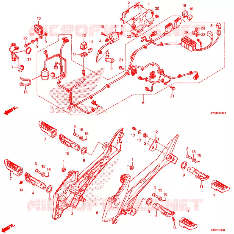 BEDRADINGSBUNDEL/ACCU Honda SCOOTER 110 ZOOMER 2016  ACG110CBTG