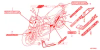 EMBLEEM/STREEP voor Honda ZOOMER 110 X 2017