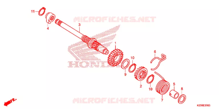 AANDRIJFFACE/ KICKSTARTER SPIL Honda MOTO 110 CD 2016  CB110C2MG