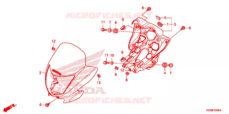 BOVENKUIP Honda MOTO 110 CD 2016  CB110C2MG