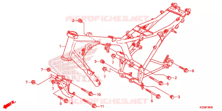 FRAME CHASSIS Honda MOTO 110 CD 2016  CB110C2MG