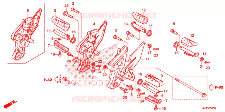 PEDAAL/OPSTAP Honda MOTO 160 CBF 2021  CBF160MH