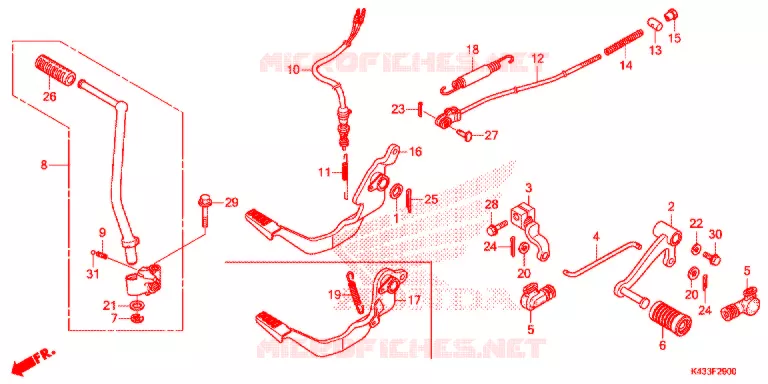 PEDAAL/OPSTAP Honda MOTO 160 CBF 2022  CBF160MH