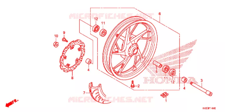 VOOR WIEL Honda MOTO 160 CBF 2017  CBF160MH