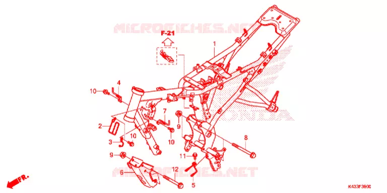 FRAME CHASSIS Honda MOTO 160 CBF 2017  CBF160MH