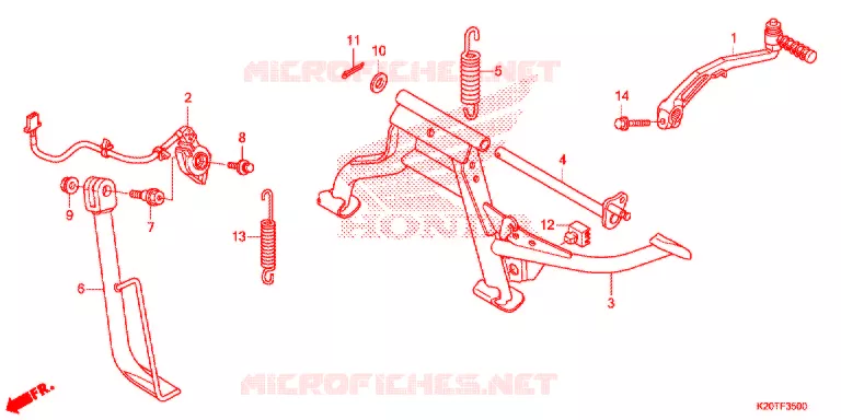 STANDAARD/TRAP PEDAAL Honda SCOOTER 110 ZOOMER 2018  ACG110CBTJ