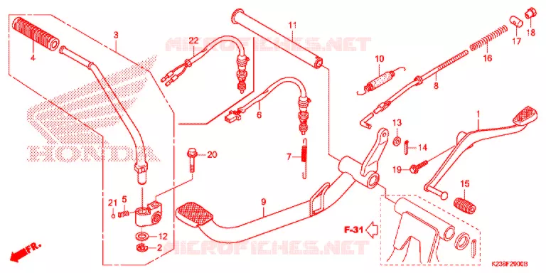 PEDAAL/KICKSTARTER ARM Honda MOTO 110 CD 2016  CB110C2G