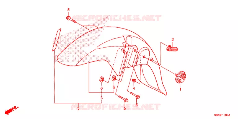 VOORSPATBORD Honda MOTO 110 CD 2017  CB110C2H
