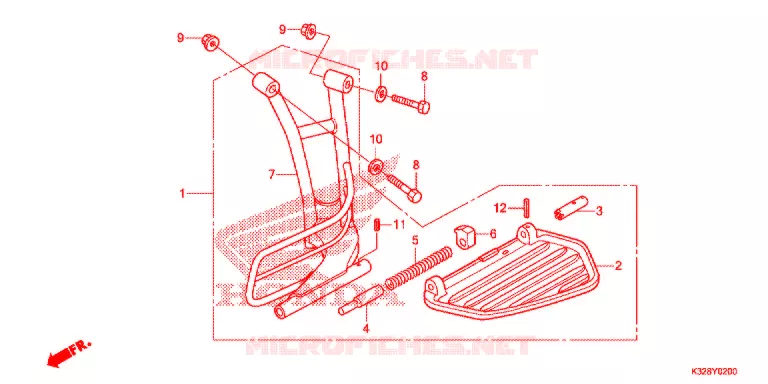VOETSTEUN Honda SCOOTER 110 ACTIVA 2018  SCV110HF