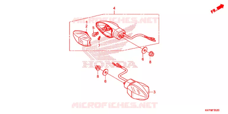 ACHTER KNIPPERLICHT Honda MOTO 125 DASH 2018  AFP125CRFK