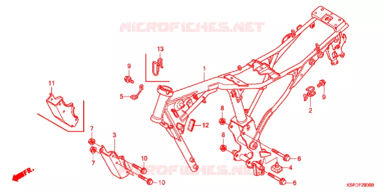 FRAME CHASSIS Honda MOTO 150 CBF 2009  CBF150M9