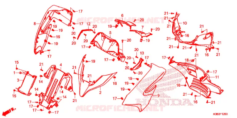VOORKAP Honda SCOOTER 300 FORZA 2018  NSS300AJ
