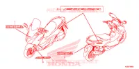 EMBLEEM/STREEP voor Honda FORZA 300 ABS 2018