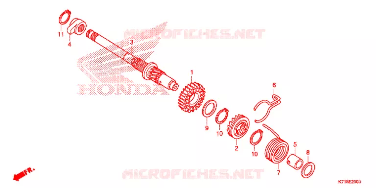 AANDRIJFFACE/ KICKSTARTER SPIL Honda MOTO 110 WAVE 2019  AFS110MCSK