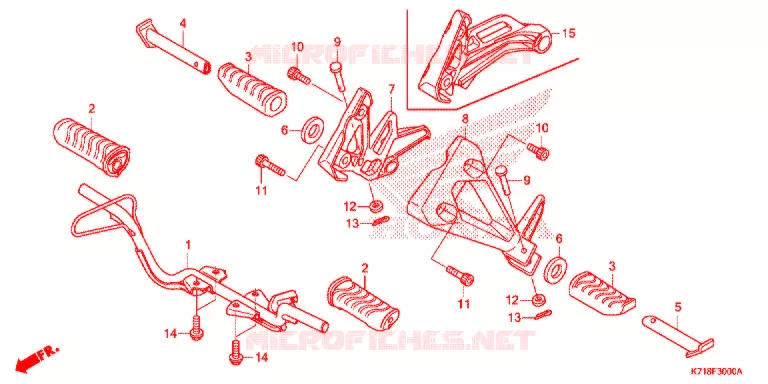 PEDAAL/OPSTAP Honda MOTO 110 WAVE 2019  AFS110MCSK